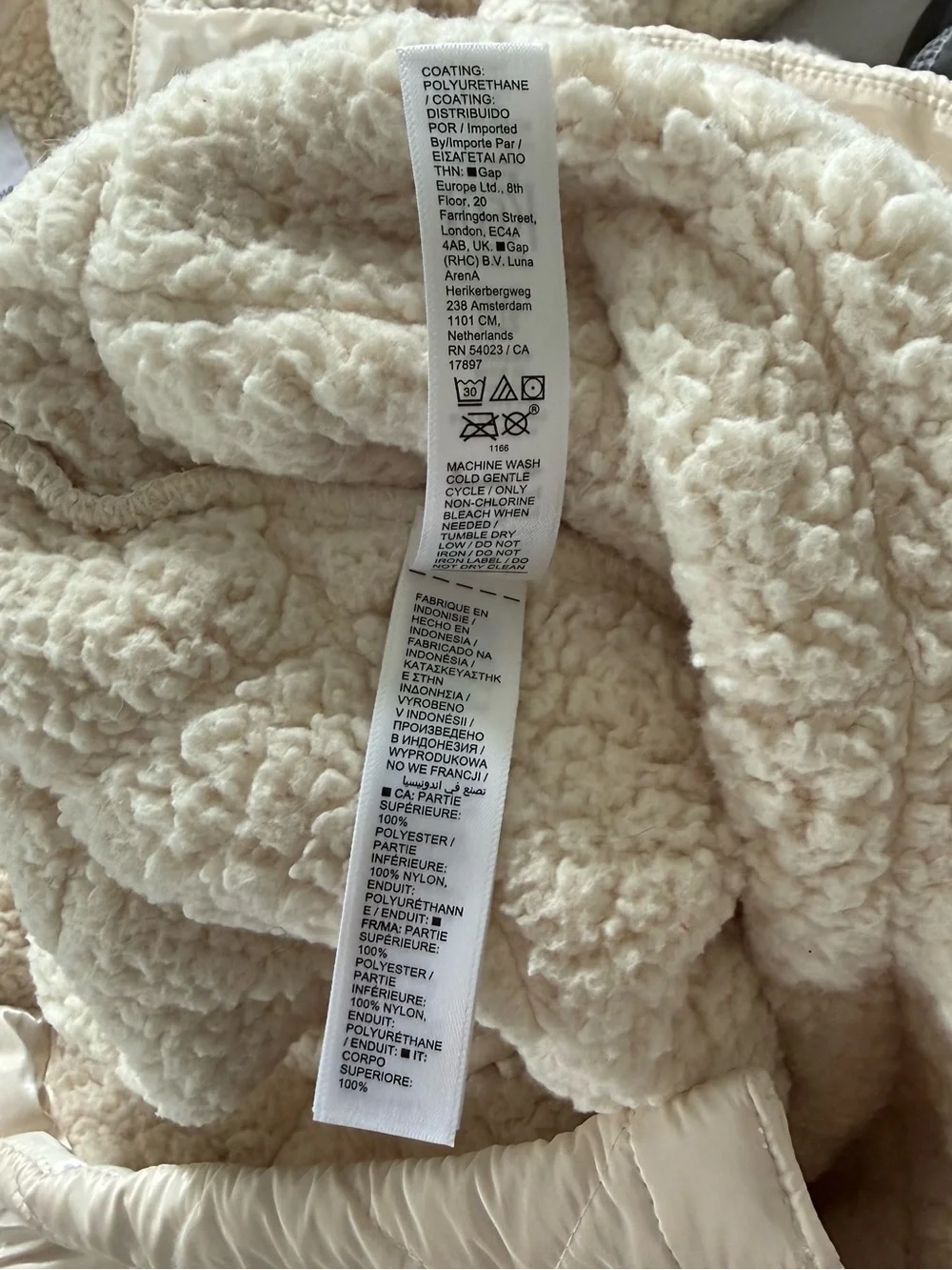 Athleta Girl Toasty Tugga Midi Jacket Sherpa Quilted Size L 12